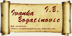 Ivanka Bogatinović vizit kartica